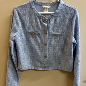 Light Blue Textured Jacket